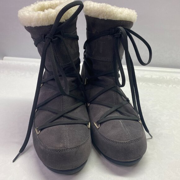 MOON BOOTS TECNICA GREY SUEDE BOOTS - Picture 6 of 10